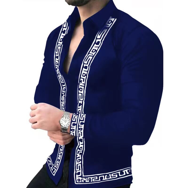 2022 New Men Long Sleeve Print Shirts for Mens Social Luxury Man Designer Clothes Hawaiian Fashionable Elegant Classic Fashion 2022 New Men Long Sleeve Print Shirts for Mens Social Luxury Man Designer Clothes Hawaiian Fashionable Elegant Classic Fashion