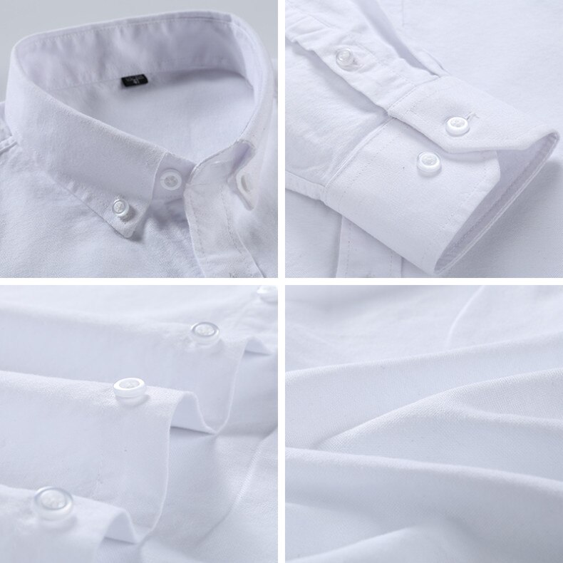 S~6XL Cotton Oxford Shirt For Mens Long Sleeve Plaid Striped Casual Shirts Male Pocket Regular-Fit Button-Down Work Man Shirt S~6XL Cotton Oxford Shirt For Mens Long Sleeve Plaid Striped Casual Shirts Male Pocket Regular-Fit Button-Down Work Man Shirt