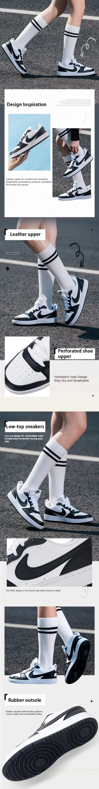 Nike Women's Shoes, Big Kids' Shoes, Court Borough Low Recraft Bg Sneakers, Lightweight, Comfortable, Breathable Sports Shoes, Low-Top Casual Shoes Dv5456-131